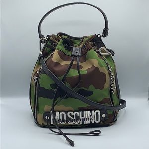 Authentic Moschino Camouflage Bucket Bag